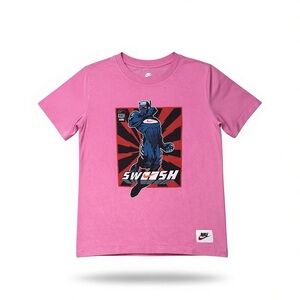 Nike Kids Pink Swoosh Graphic Tee
